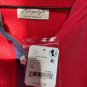 Free People Junior Solid Sweatshirt Cardigan